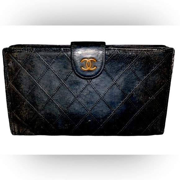 Chanel Vintage Black Cavier Wallet - Picture 1 of 13